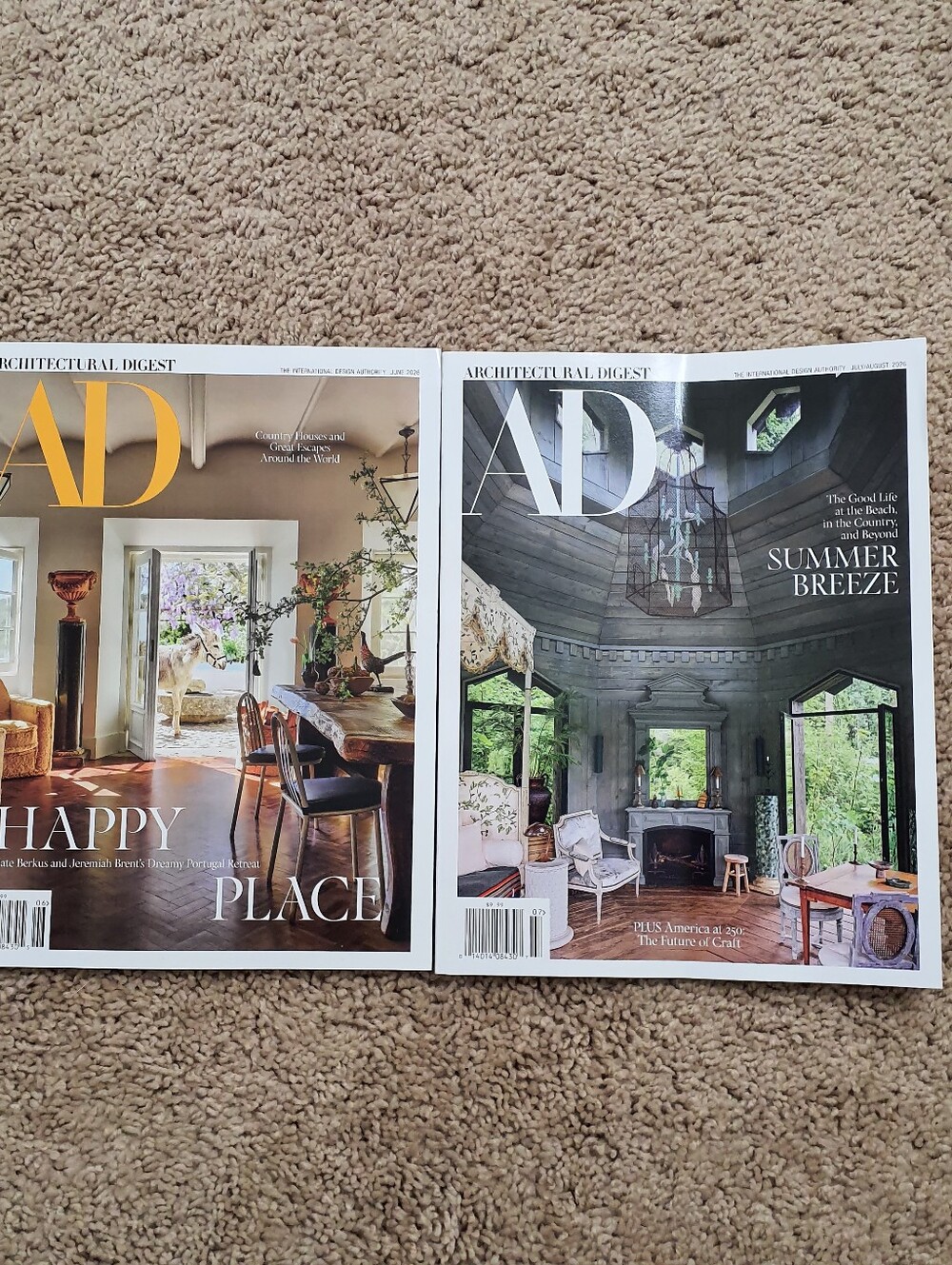 Architectural Digest Magazine Lot Of 2 Jun to Aug 2026 Issues For Architects